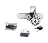 Serrure à cylindre en alliage de zinc pour portes doubles avec mécanisme | Serrure de sécurité Armoires d'armoires avec oîtier en métal robuste Argent 72 x 20 x 33 mm (19 cœurs 18 pièces)