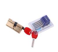 Serrure à cylindre européen à bouton tournant, Cylindre de porte serrure à barillet, clé AB, décalée en laiton, noyau étendu 65-105mm(70(32.5-37.5))