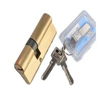 Serrure à cylindre européen, Cylindre de porte baril, serrure biaisée, clé AB, noyau et clés en laiton, 65-115mm(80(40-40))