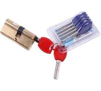 Serrure à cylindre européen, Cylindre de porte, barillet serrure, clé AB décalée 65 à 105mm, en laiton(85(32.5 52.5))