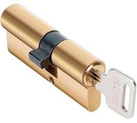 Serrure à cylindre européen, Cylindre de porte en laiton cuivre tailles multiples serrure baril cylindre avec la clé d'AB(100mm 50and50)