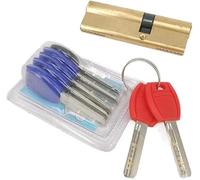 Serrure à cylindre pour porte, Cylindre de serrure à clé AB, 65 70 80 90 95mm, poignée porte en laiton pur, baril étendu for chambre coucher((32.5 47.5)80)