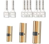 Serrure à cylindre pour porte, Noyau de serrure porte antivol en cuivre pur, cylindre laiton 65 70 80 90 115mm avec à clé AB, 1 pièce(95mmp 32.5and62.5)