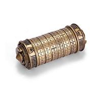 Serrure à cylindre rétro Da Vinci avec code de l'alphabet pour ranger des notes, des poèmes, des clés, des objets de valeur, des amis, des familles, un anniversaire, la Saint-Valentin