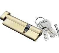 serrure à cylindre Serrure à cylindre, serrure de porte avec clé, cylindre en laiton, porte en alliage d'aluminium, porte de chambre à coucher en acier et plastique, cylindre de serrure simple et doub