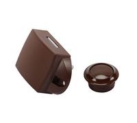 Serrure à dévisser Push Lock, bouton-poussoir + bouton rosette 16 mm marron