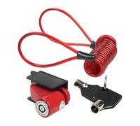 Serrure à disque de scooter électrique - Verrouillage de frein de roue antivol de qualité supérieure, alarme sensible aux vibrations | Boîtier en acier renforcé, câble de rappel de couleur claire