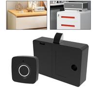 Serrure à empreintes digitales pour tiroirs avec design semi-intégré sans perforation, contrôle des empreintes digitales, utilisation, alimenté par 3 piles AA avec chargement USB