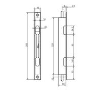 Serrure à encastrer 2 points à fouillot coffre 31/30 axe 15mm - METALUX - F131300000