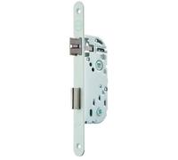 Yale Serrure à encastrer à condamnation, axe 40 mm, Coffre 135 mm - Certifié NF Niveau 2 - Y73R-A40/B/SC - Pêne Réversible, Têtière Bouts Ronds - Porte Salle de Bain et WC - Blanc, Gâche Incluse, NF