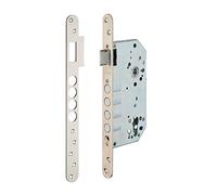 Serrure à encastrer à cylindre européen européen, axe 60x85mm avec goujon, chromé - THIRARD