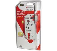 Vachette Serrure à Encastrer trou de cylindre, Axe à 40 mm, Coffre 135 mm - D4500 - Réversible sans démontage, Têtière bouts ronds, Verrouillage 1 tour - Porte d'entrée, de service - Blanc