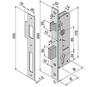 Serrure à enfiler WELKA - Cylindre profilé F22