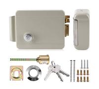 Serrure à gâche électrique, serrure de porte à 2 fils 9-12 V, installation inversée à droite pour portes en fer, portes en bois