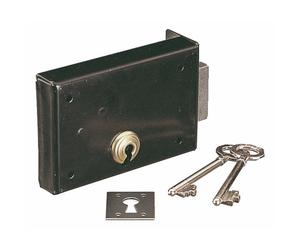 Serrure à gorges en applique - pêne dormant seul - axe 60 mm - gauche BOURG INDUSTRIES