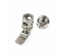 Serrure à languette MS763 en acier inoxydable, double serrure avec cadenas, serrure circulaire à quatre trous, 1 pièce(Square)