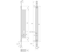 Serrure à larder 2 points à engrénage 41mm pour tringe plate - STREMLER - 2271.41.TI24