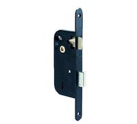 Serrure à larder 4G droite axe 50 mm fouillot équerre finition noir bout rond JPM 000210-02-1X