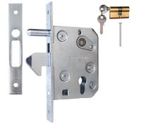 Serrure à larder acier à crochet - Clé I - Axe à 64 mm - Série 445 - Guitel