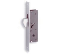 Serrure à larder avec crochet basculant et cylindre pour fenêtres en aluminium 3