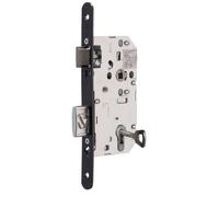 Serrure à larder D451 clé L axe 50mm bout rond finition noir sans gâche - VACHETTE - 2687000