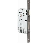 Serrure à larder JPM Pixelle - Pêne dormant 1/2 tour - Axe 50 mm - Clé L avec gâche - Nickel noir bout carré - PX4000-01-1B