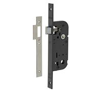 Serrure à larder laqué noire bouts carrés à fouillot - Bec de cane - Axe à 40 mm - Optimum - Thirard