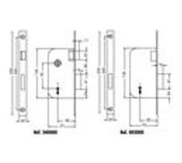 Serrure à larder MULTIBAT à pêne dormant et demi tour axe 50mm T/NO bout rond sans gâche - JPM - 240000-02-1J Noir G