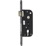 Serrure à larder MULTIBAT à profil européen axe 40mm finition noir à bout rond sans gâche - JPM - 218300-02-1J Noir G