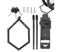 Serrure à monter, serrure pliante, serrure robuste avec support de montage et 3 clés, cadenas portable, protection antivol pour scooter électrique, moto