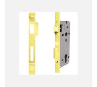 Yale Serrure pour porte en bois Y52X0050 – Laiton poli, bords carrés, entrée 50 mm
