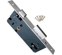 Serrure à Mortaise en Acier Inoxydable 50 * 85mm Serrures De Porte, Serrure à Cadre Tubulaire Gauche/Droite Mécanisme De Verrouillage De Porte Pêne Dormant Actionné par Clé, Sécurité De P