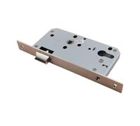 Serrure à mortaiser à pêne dormant, Mortice Sashlock Serrure de porte à langue unique en acier inoxydable, centre de 72 mm, marge de 55 à 60 mm(Stainless Steel-55mm)