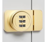 Serrure à mot de passe sans clé pour installation sans perçage, serrure à code mécanique à 3 chiffres, serrure numérique avec bouton poussoir pour porte d'armoire en verre, casier, porte