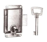 Vachette Serrure à pattes pour vitrine LN 40CL 11221000 Largeur 40 mm Zingué