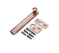 Serrure à pêne coulissant tout cuivre, 1 pièce, loquet invisible de 5 à 20 cm for portes de chambre, de grange et de placard(Red patina,4in)