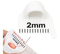 Serrure à point de bord et jauge de couture, gabarit de couture de protection des doigts, 2 mm, règle de guidage du pouce, alternative de dé à coudre, pour ourlets précis, matelassage, broderie