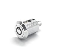 Serrure à poussoir tubulaire M19 M24 for boîte à outils, vitrine, casier, tiroir, distributeur automatique de jeux, Rarelock JA47, 1 pièce(M19 Same key)