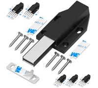 Serrure à Pression Magnétique sans Clous Tonitrui Placard Aimant Fermeture pour Armoire Tiroir Systeme Loquet Magnetique Verrou Poussoir Porte Amortisseur Pour La Porte de Placard (Noir, 6 Pièces)