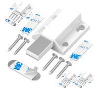 Serrure à Pression Magnétique sans Clous Tonitrui Push Open Magnetic Touch Lock Porte de Cuisine Push Open Lock Porte d'armoire de Fermeture et d'éjection de La Serrure(Blanc 4 Pièces)