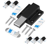 Serrure à Pression Magnétique sans Clous Tonitrui Push Open Magnetic Touch Lock Porte de Cuisine Push Open Lock Porte d'armoire de Fermeture et d'éjection de La Serrure(Noir 6 Pièces)