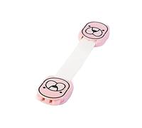 Serrure Adhésive à l'épreuve des Bébés, Facile à Retirer, Sangle de sécurité pour Enfants, Serrures de Réfrigérateur Domestiques en ABS et PVC. (Rose)