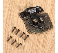 Serrure Antique En Bois, Boîte À Bijoux, Cadenas Décoratif 53x41mm Loquet En Métal Avec Vis Quincaillerie De Meubles Vintage 1 Pièce