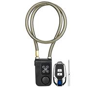 Serrure Antivol de Vélo à Télécommande sans fil 115Db, Antivol de Chaîne de Câble en Acier de Mot de Passe à 4 Chiffres étanche IP55 pour Moto / Vélo