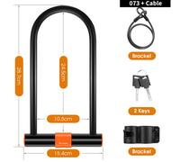 Serrure Antivol En U Pour Vélo De Route,Vtt,Câble De Roue De Scooter,Chaîne,Accessoires De Cyclisme - Type 073 Lock Set