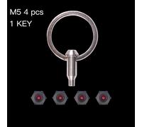 Serrure Antivol Pour Vélo,Conception Intelligente,Protection De La Tige De Dégager,Guidon,Roues,Plus Petites Vis Figurées Les Plus Légères,M5,M6,0.45g - Type 4 Pcs M5