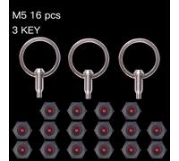 Serrure Antivol Pour Vélo,Conception Intelligente,Protection De La Tige De Dégager,Guidon,Roues,Plus Petites Vis Figurées Les Plus Légères,M5,M6,0.45g - Type 16 Pcs M5