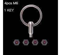 Serrure Antivol Pour Vélo,Conception Intelligente,Protection De La Tige De Dégager,Guidon,Roues,Plus Petites Vis Figurées Les Plus Légères,M5,M6,0.45g - Type 4 Pcs M6