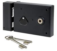 Serrure applique monopoint horizontale à fouillot Ouverture Gauche clé à chiffres Axe 55 mm