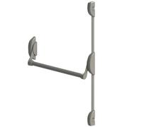 Serrure barre Anti Panique Cross Bar 2 Points lateraux DOM Metalux Gris 1150 mm